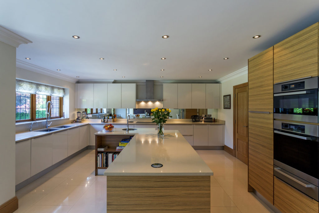 Gerrards Cross, Buckinghamshire, England,Countertops and oven in modern kitchen