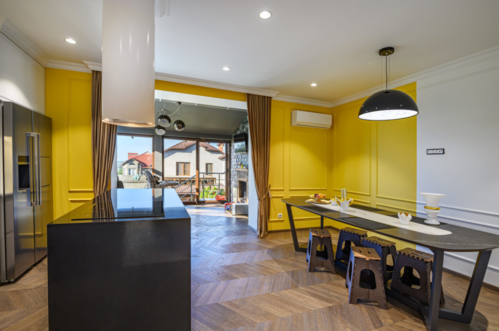 Luxury kitchen Interior with minimal design